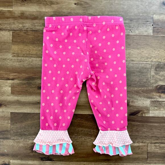 Matilda Jane Happy & Free Pink Polka Dot Knit Blintzes Scrappy Leggings Pants - Picture 5 of 7